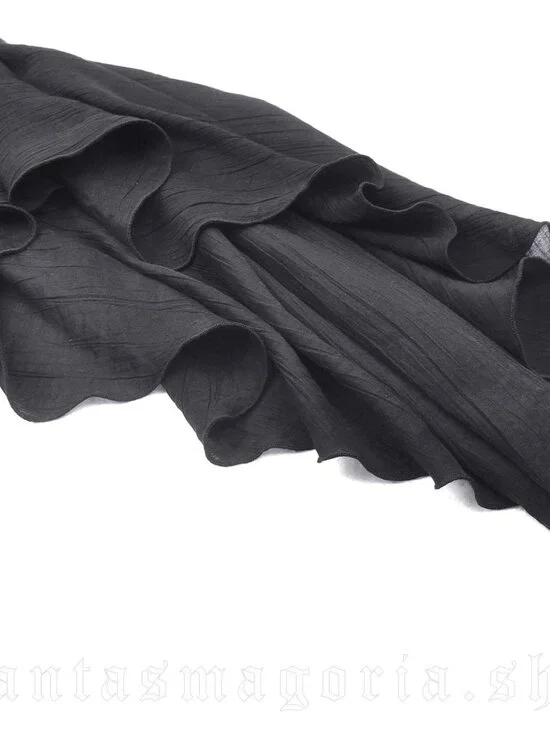 Dark in Love Big Bell Flare Sleeve Top Goth Fairy Core Ruffle Trim Top - Picture 8 of 11